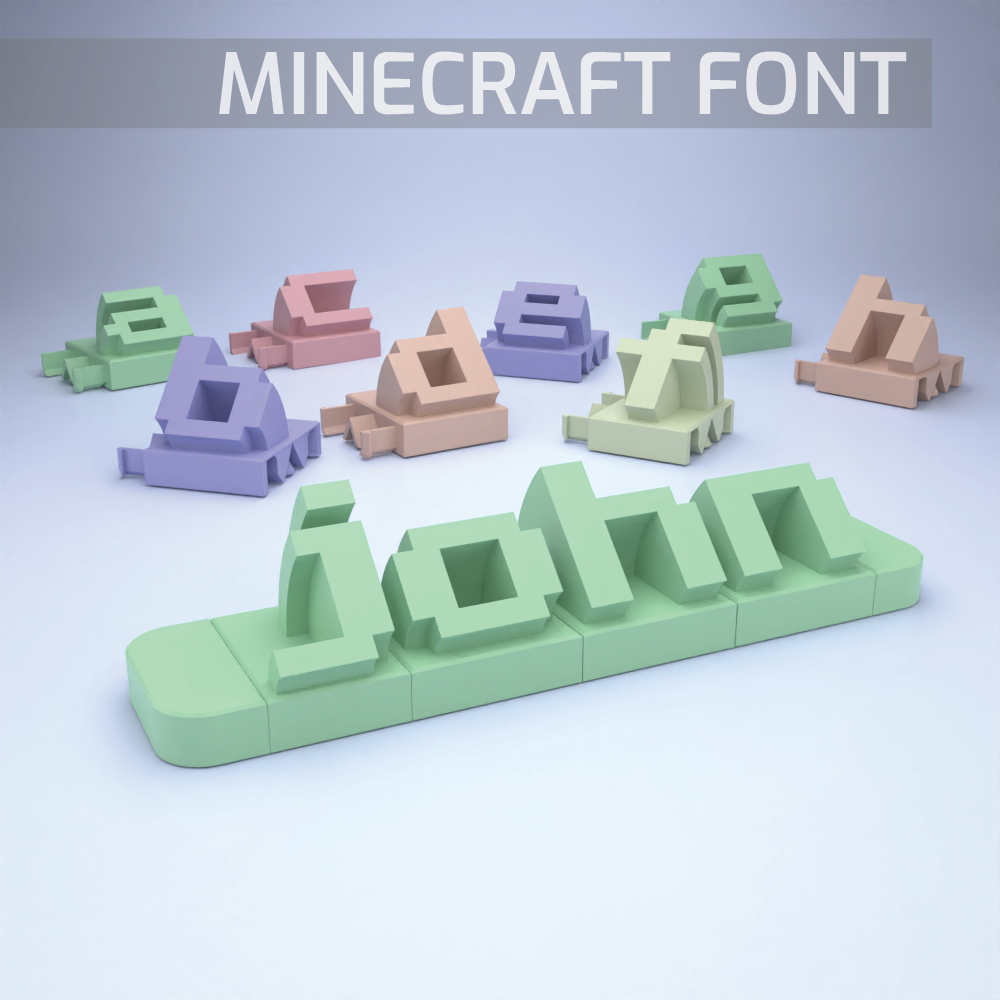 Minecraft 3D Font ··Preview·· Minecraft Blog