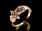Flower and leaves Ring 3 designs-0
