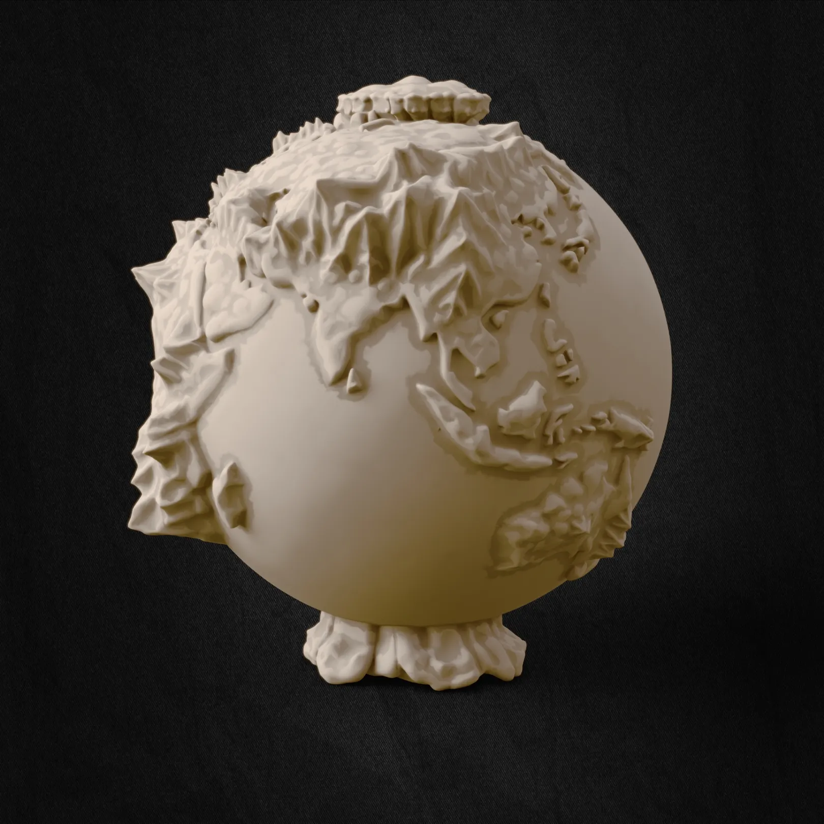 World with Relief 3D Model