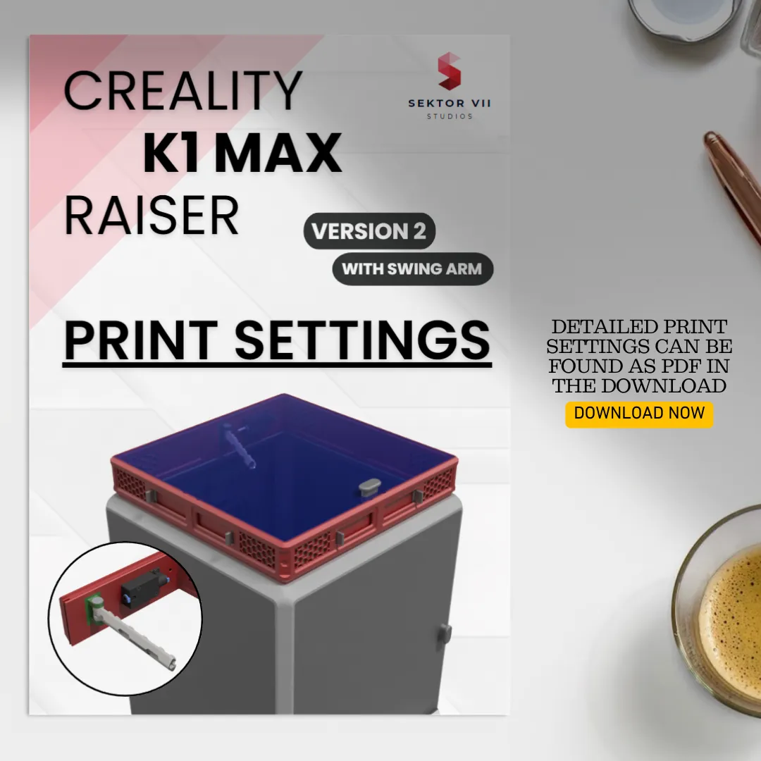 K1 MAX RAISER / DECKEL / TOP COVER / UPGRADE (VERSION 2)