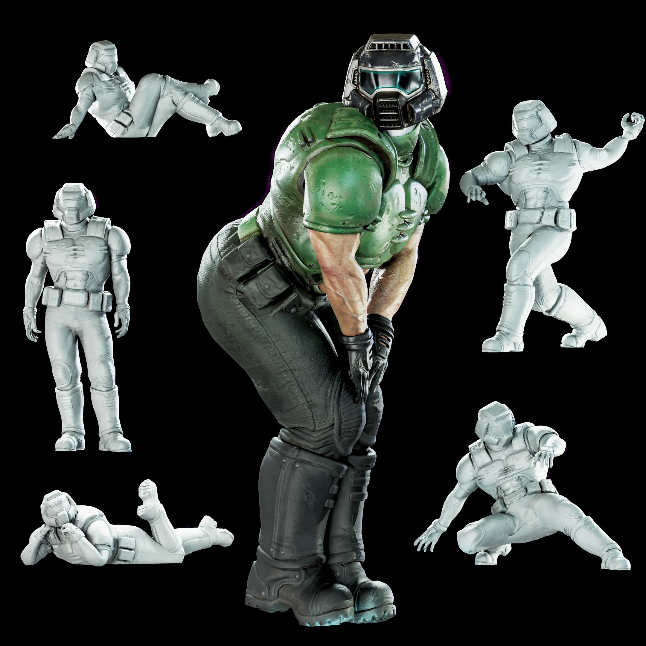 Original Doom Character x 6 epic poses Pack