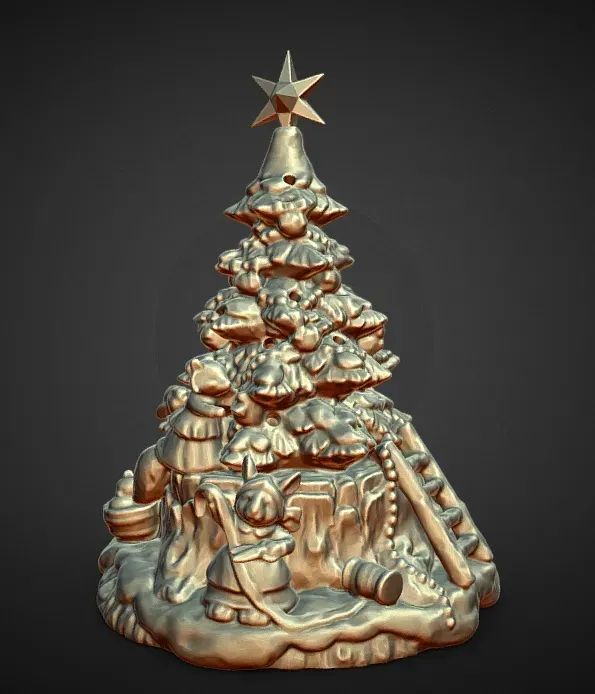 Bunnys And Foxes Trimming The Tree