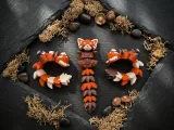 Fluffy Tail Cute Flexi Baby Red Panda - Toy/ Keychain/Magnet-7