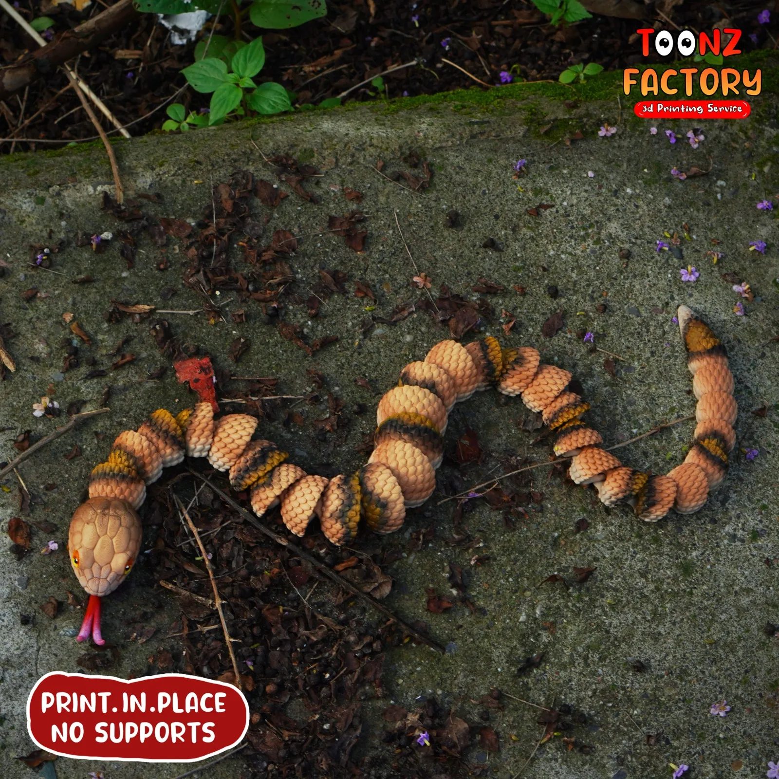 PRINT IN PLACE FLEXI COPPERHEAD SNAKE