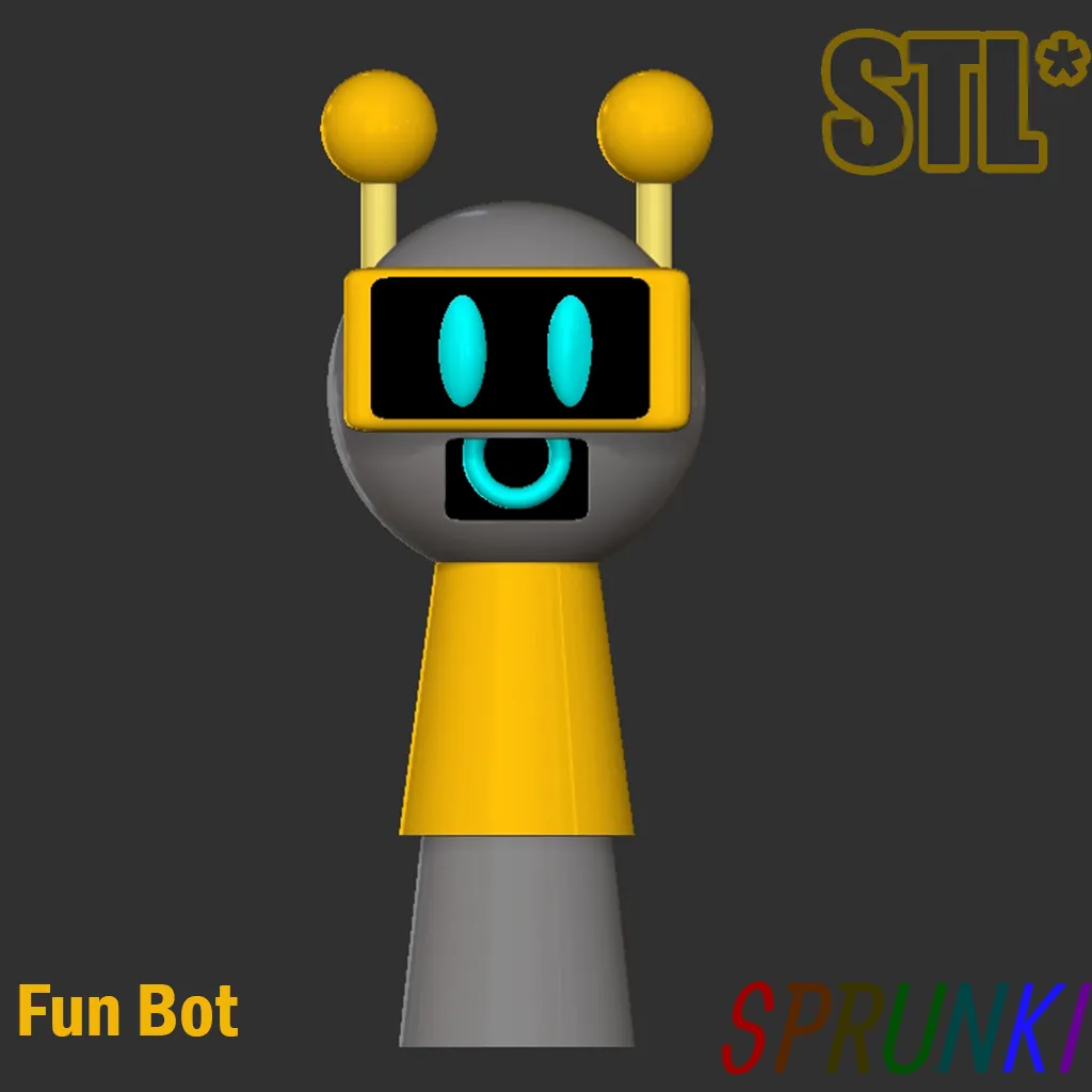 Sprunki Incredibox Fun Bot STL 3D Character Fanart