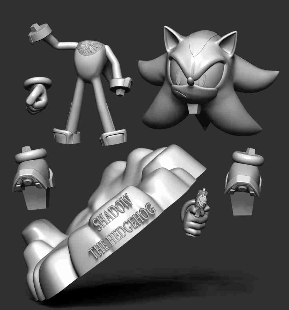 Shadow - Sonic The Hedgehog 3D Print Model by Bon Bon Art