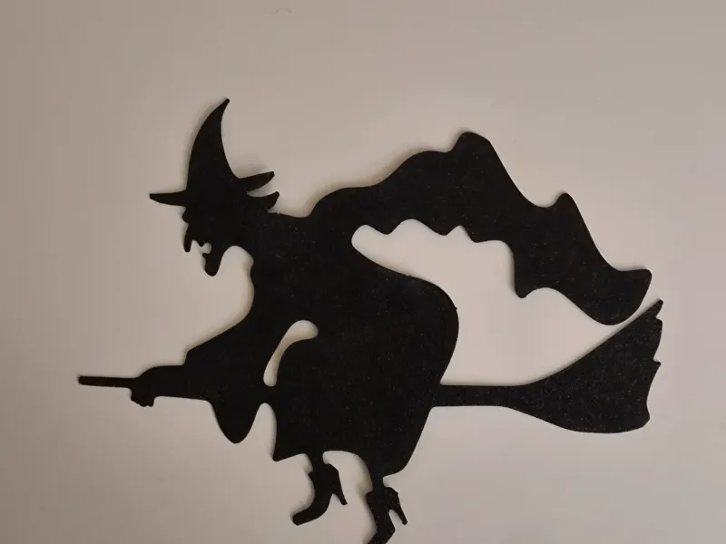 Flying witch wall art
