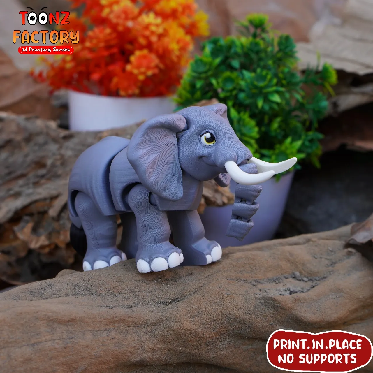 PRINT IN PLACE CUTE FLEXI ELEPHANT