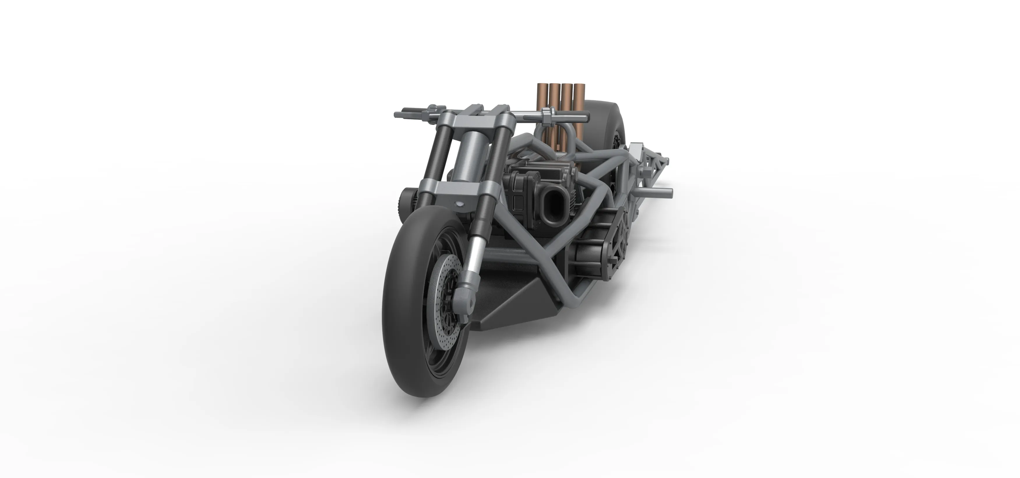 Top fuel dragster motorcycle Base Scale 1:25