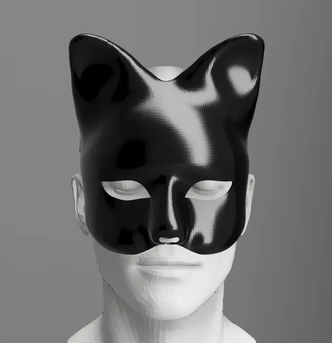 Masque Chat Design 3D | Modèle de Cosplay et Déguisement