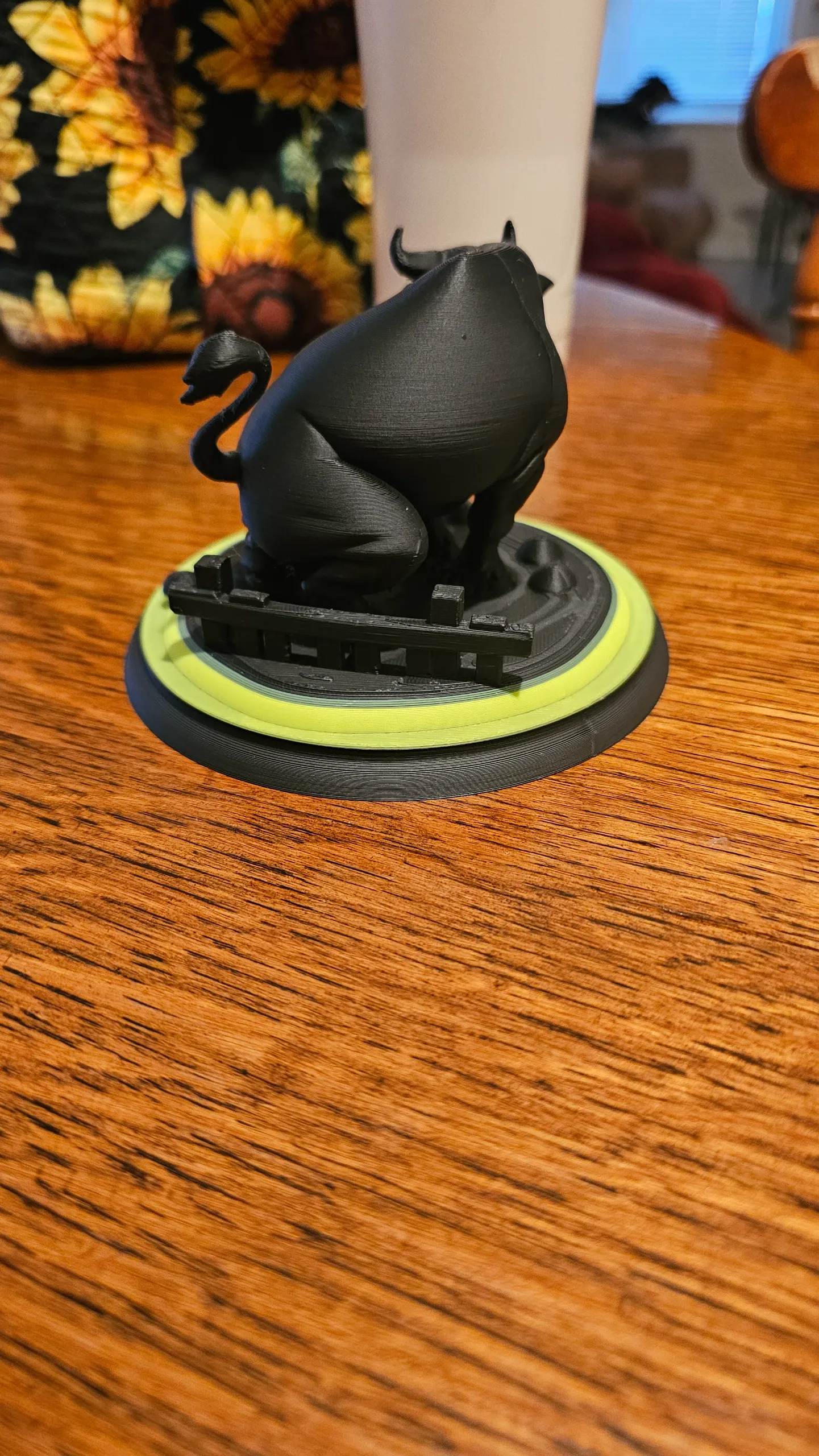 humorous Bull Ship desk ornament