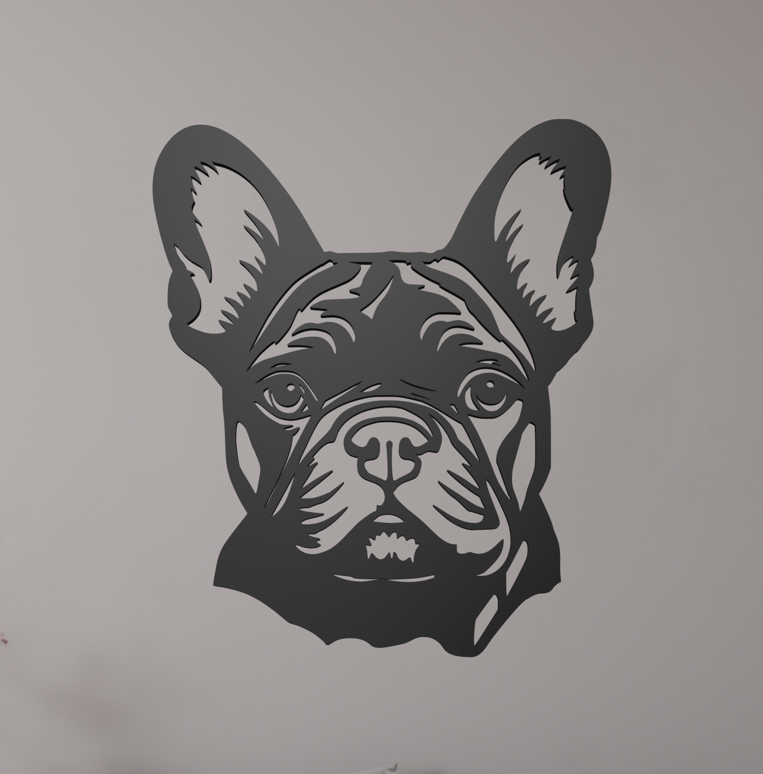 French Bulldog Portrait Wall Art | 3D models download | Creality Cloud