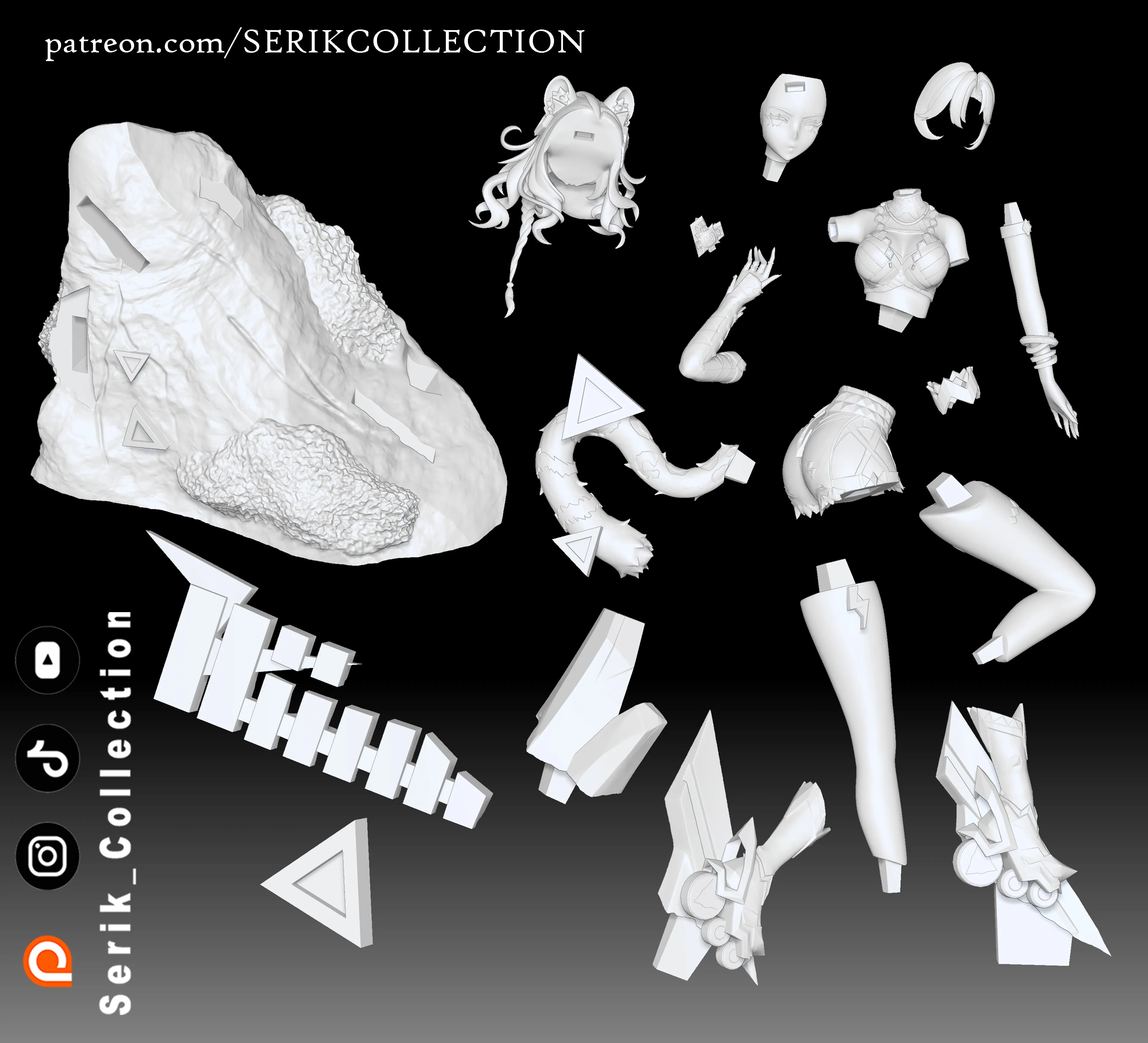 Characters & Creatures STL Download - XILONEN - GENSHIN IMPACT