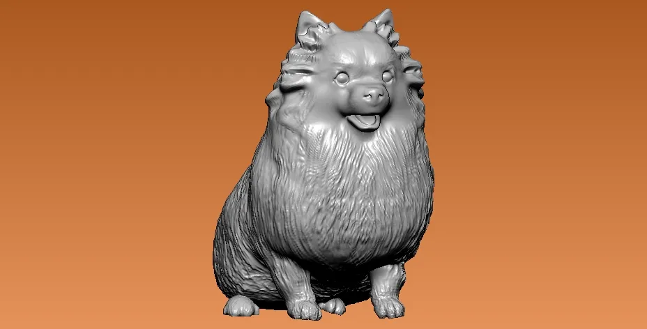 Woody pomeranian Dog statue - 3D print