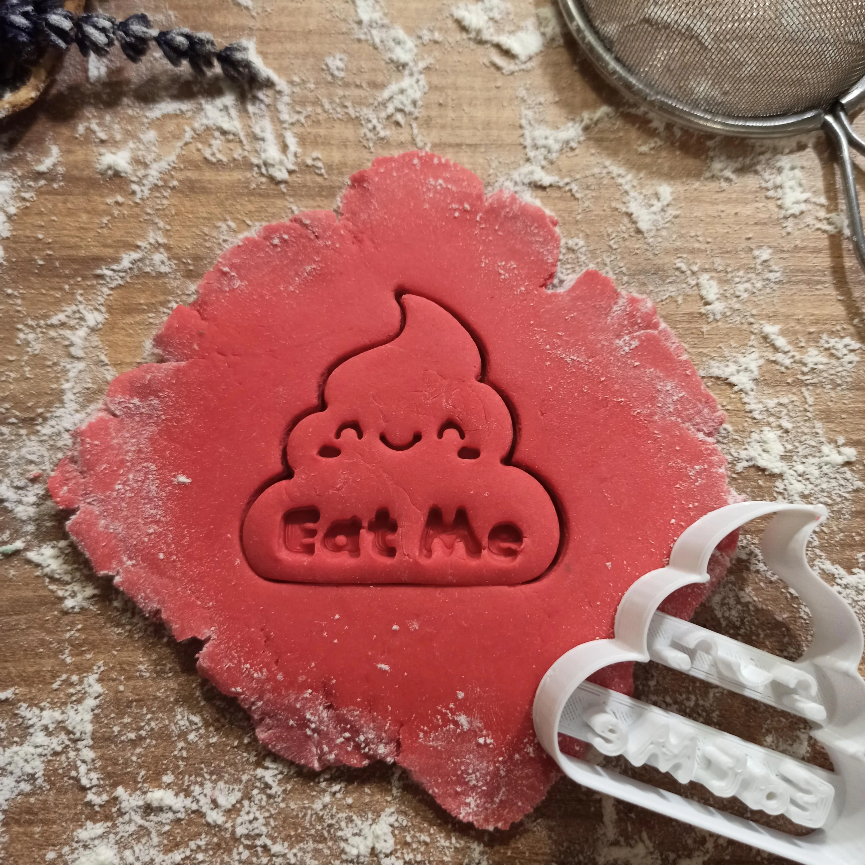 Funny Poop Emoji Cookie Cutter; Eat Me, Shit-Poo Emoji Gift