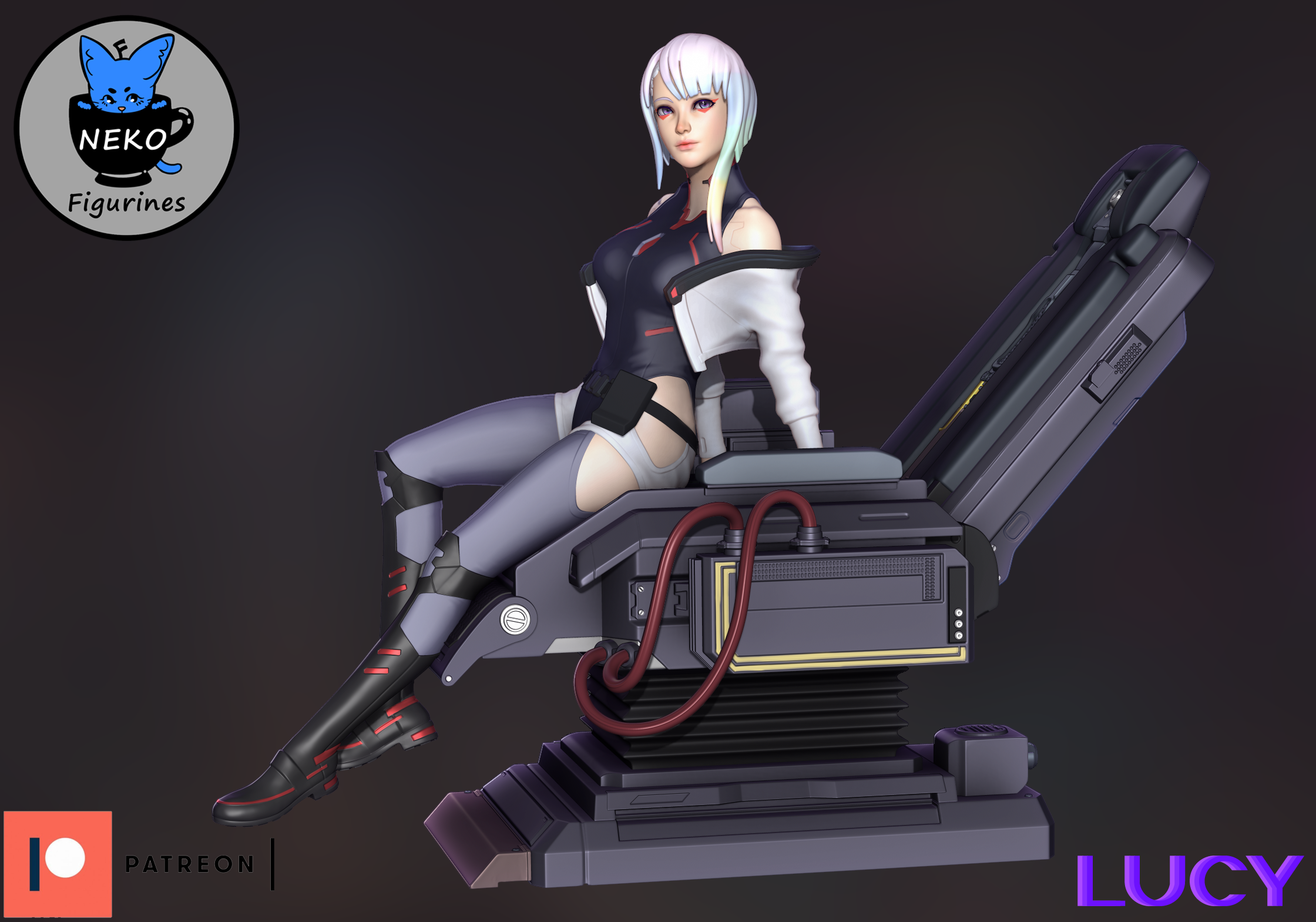 Lucy - STL Cyberpunk Edgerunners Anime Model Figure