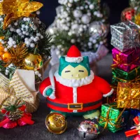 Santa Snorlax Christmas Ornament - Reupload-4