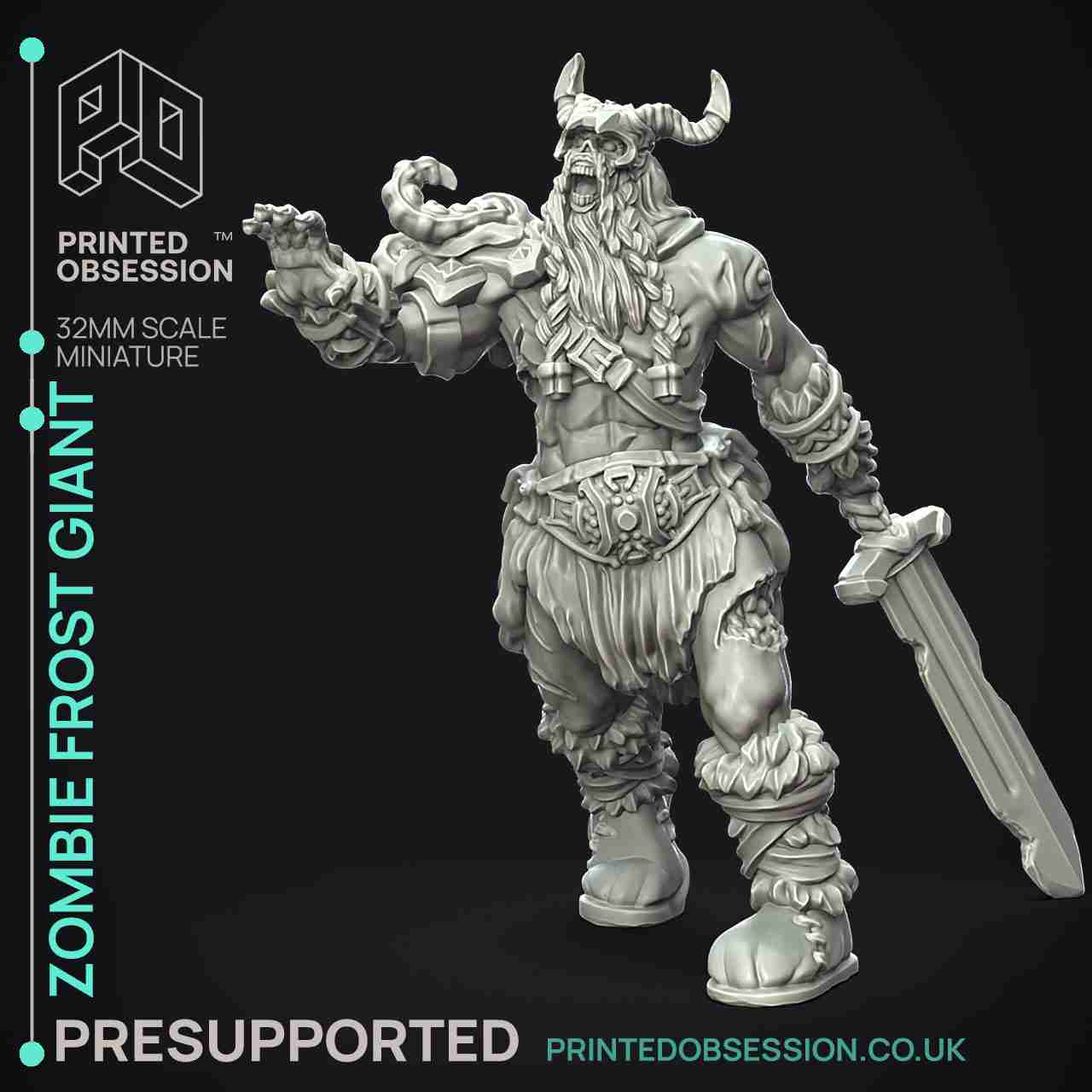 Zombie Frost Giant - Monster - PRESUPPORTED - 32mm Scale | 3D models ...