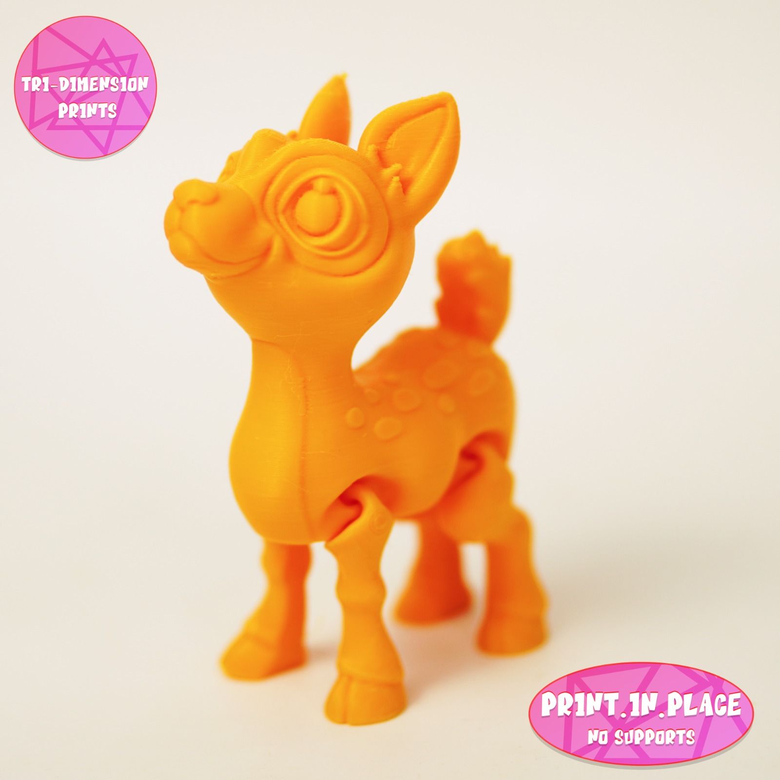 PRINT-IN-PLACE CUTE FLEXI DEER, 3D models download