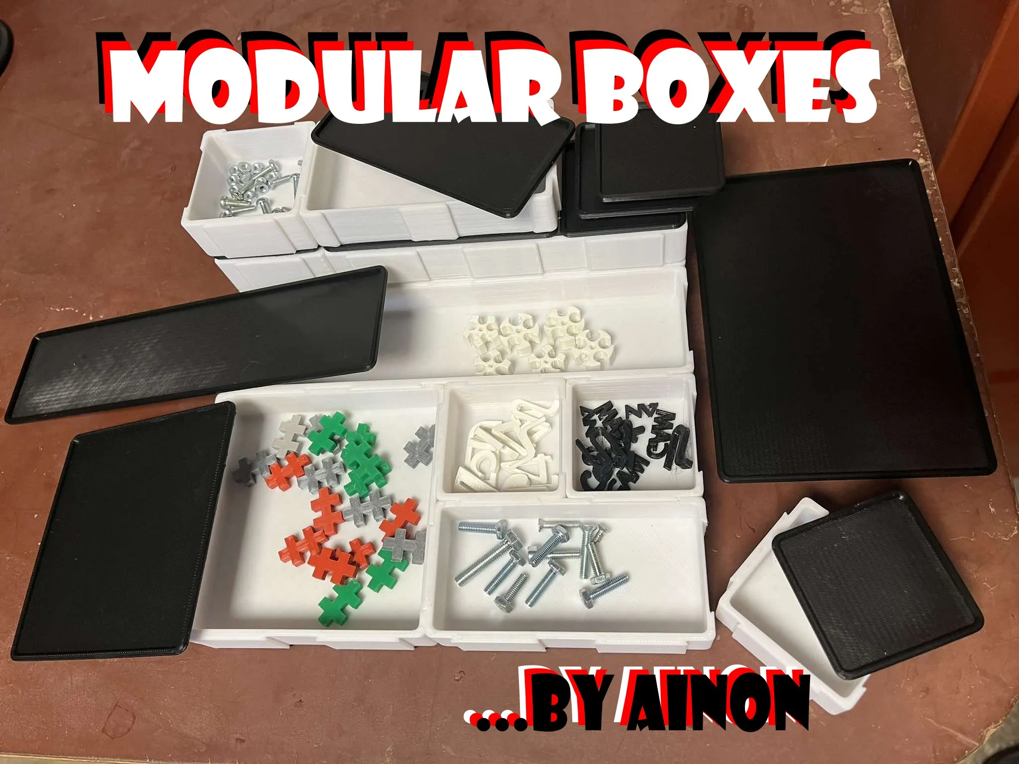 Manager, organizer, Modular boxes 50x50x20 mm module