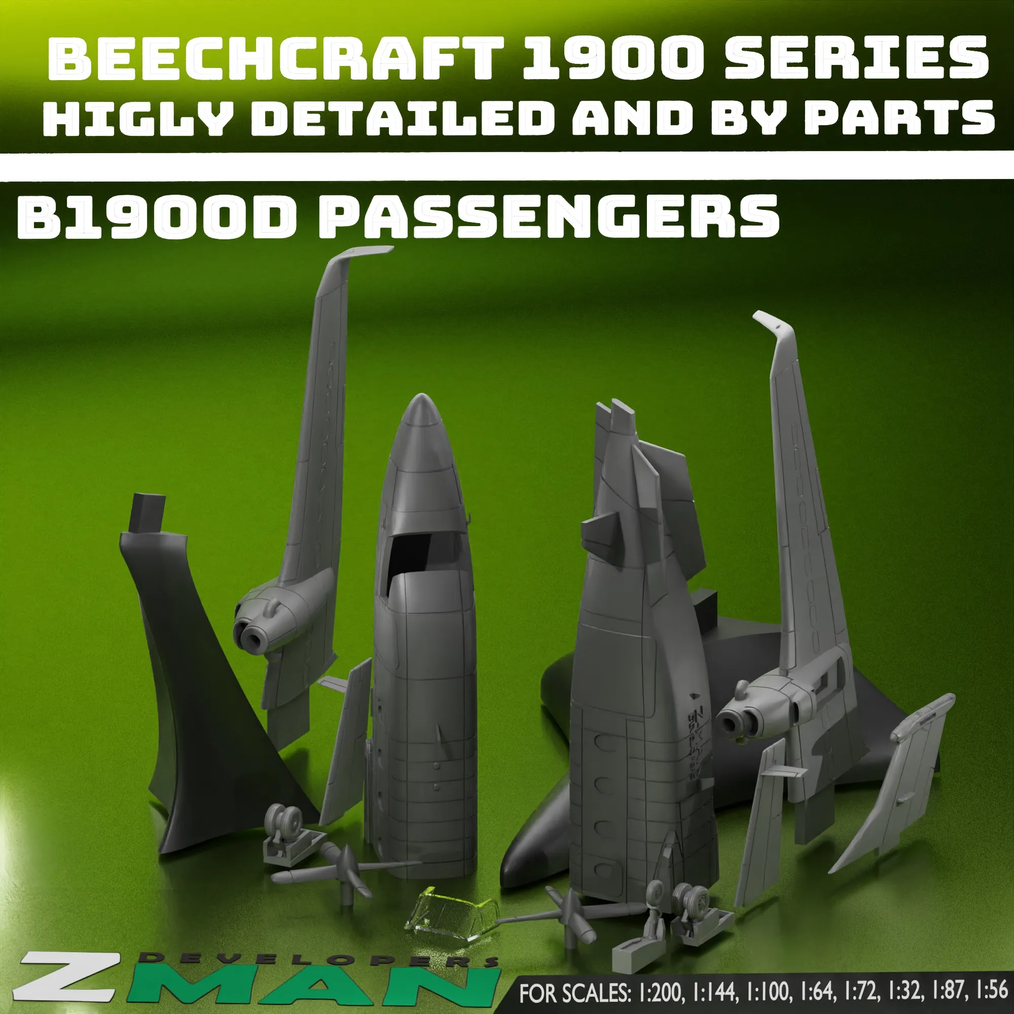 Beechcraft 1900D (Assembled + Unassembled) V1