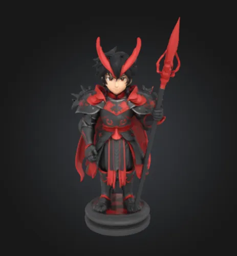 Anime Dragon  phoenix chess set -Arturius the bishop