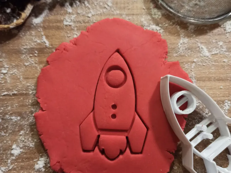 Cortador de galletas y arcilla en forma de cohete, regalo para amantes del espacio