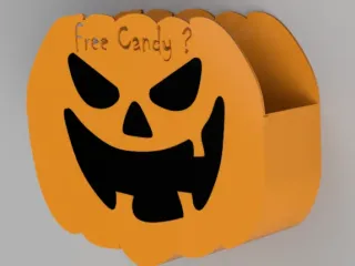 Pumpkin candy container