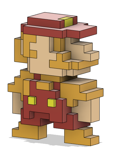 Super Mario 8 bits clasic | 3D models download | Creality Cloud