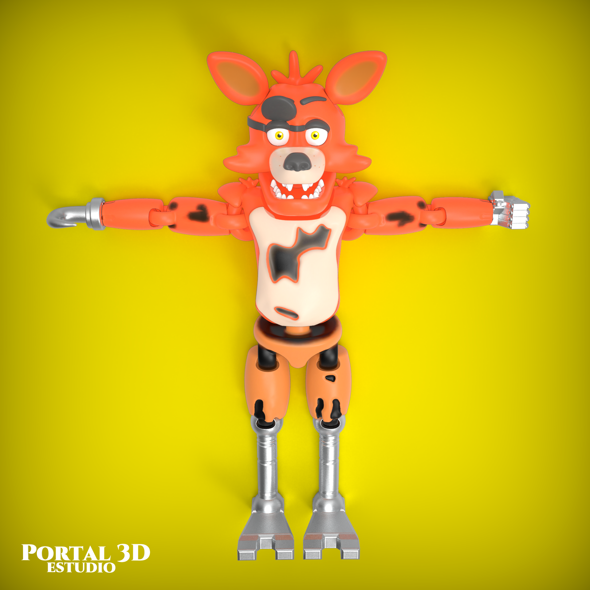 FOXY FLEXY FIVE NIGHTS AT FREDDY'S PRINT-IN-PLACE, 3D models download