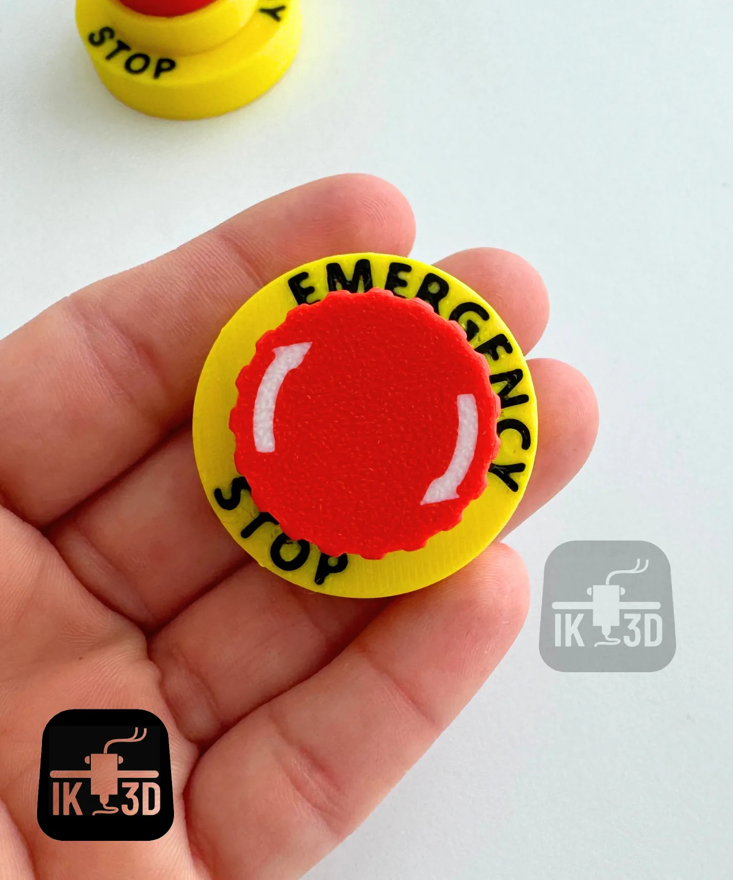 Emergency Stop Clicker Fidget Toy Keychain / Multicolor