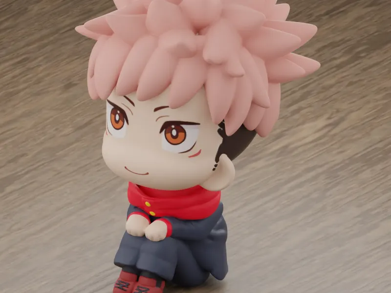 Chibi Look-up Yuji Itadori Jujutsu Kaisen