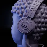 BUDDHA WITH HEADPHONES -INCLUDES THE BUDDHA WITHOUT HEADPHON-3