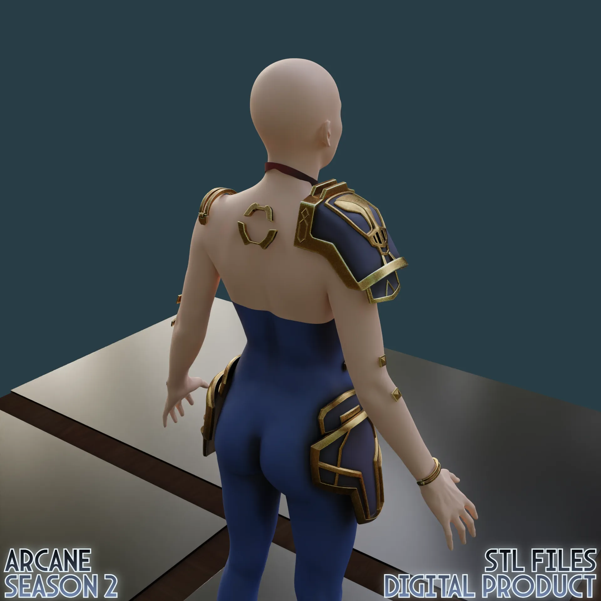 Caitlyn Kiramman Enforcer Armor Cosplay Outfit Arcane