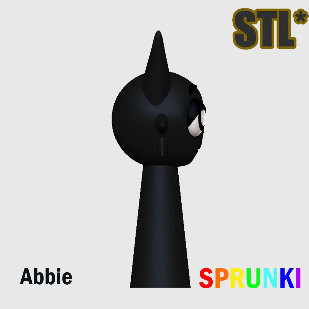 Sprunki Incredibox Abbie Sprunki STL 3D Character Fanart