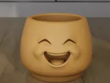 Smiling Face Planter STL 3D Model Happy Pot Desk Decor-1