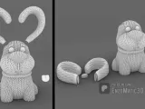 knitted Dog in love - Valentine's Day - 3MF - STL-5