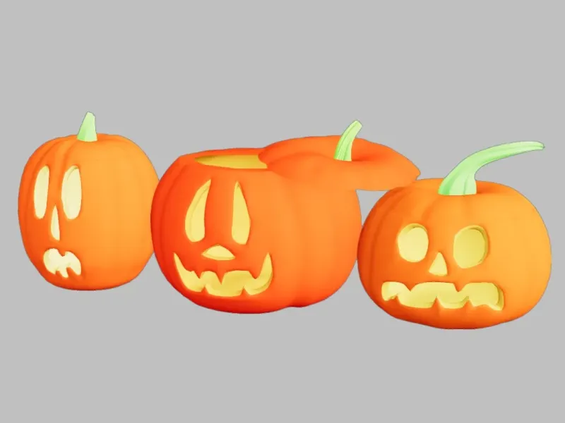 Halloween pumpkins Set