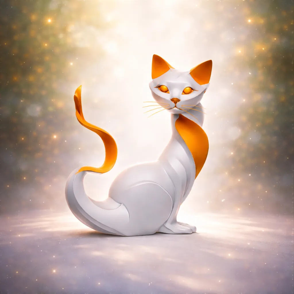 Gato decorativo estilizado multicolor 3MF/STL-0