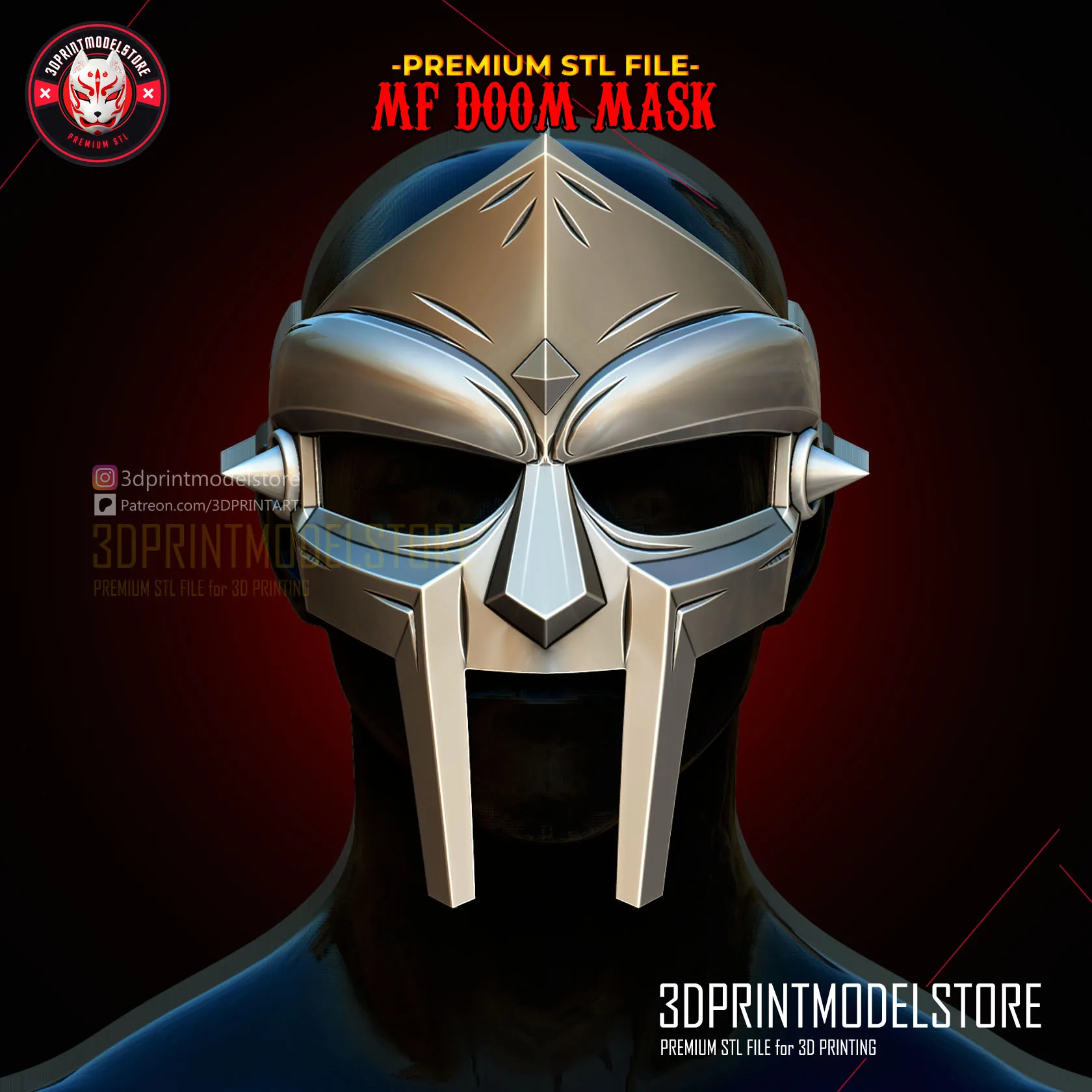 MF Doom Mask - Premium STL for Cosplay