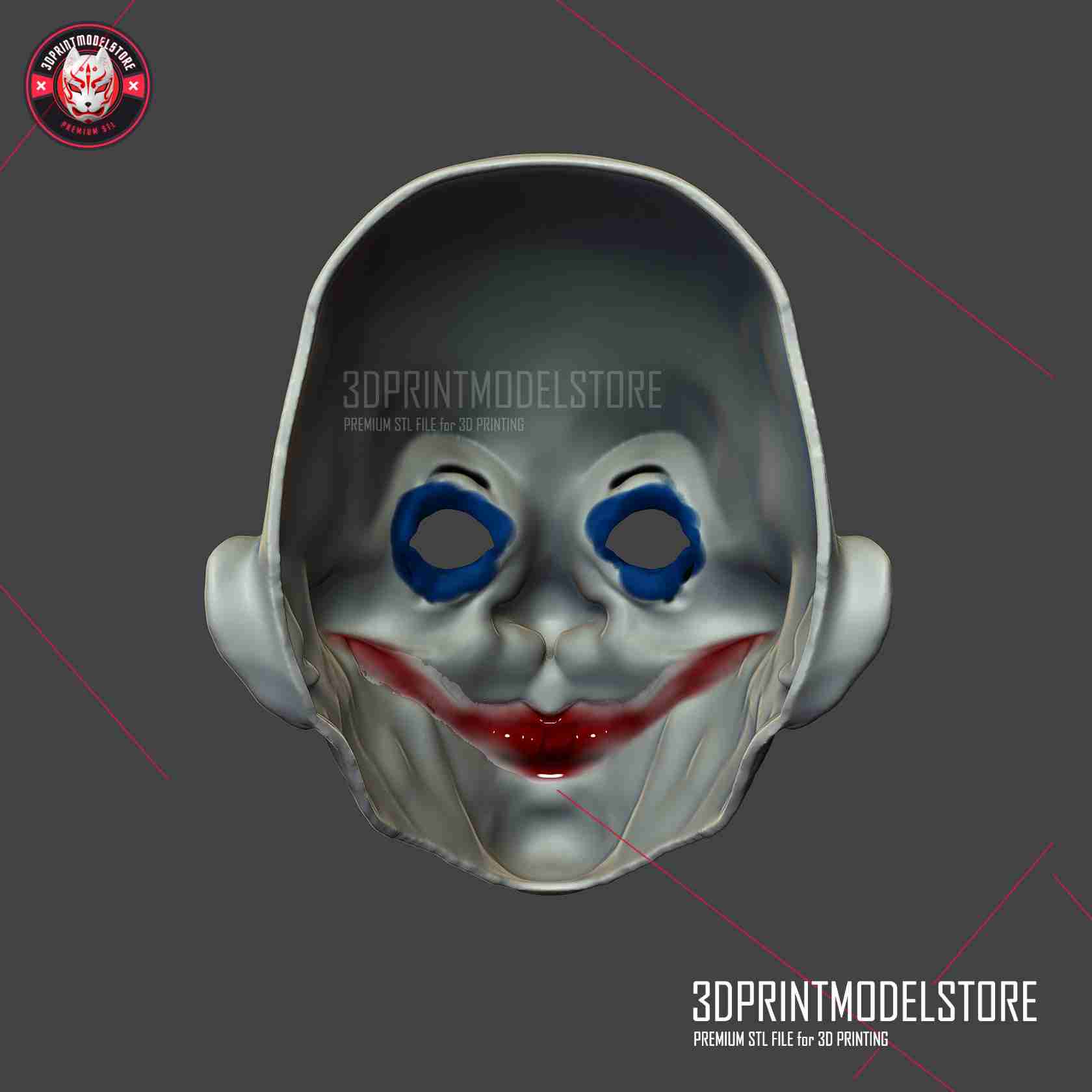 The Dark Knight Joker Mask - Henchmen Clown Cosplay Mask | 3D models ...