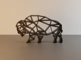 Geometric low poly Bison / Buffalo-2