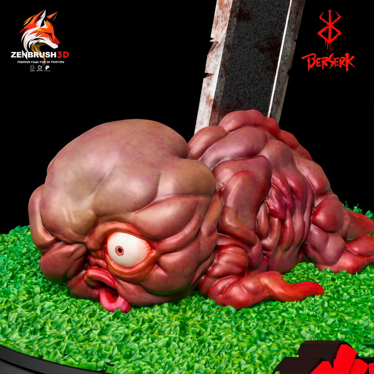 Berserk - Diorama And keychain 3D Printing