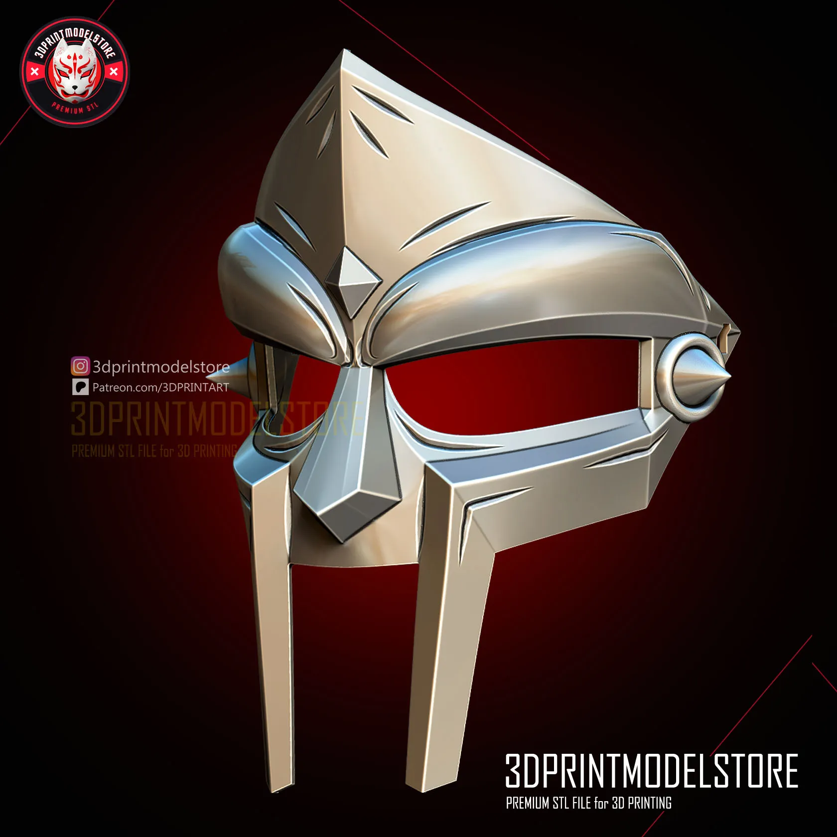 MF Doom Mask - Premium STL for Cosplay