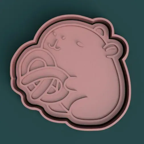 Cortante + Estampa de Carpincho / Capybara Cutter + Stamp