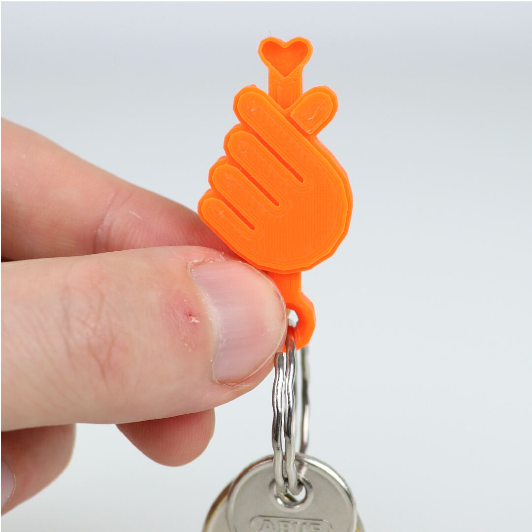 PRINT-IN-PLACE LOVE YOU KEYCHAIN