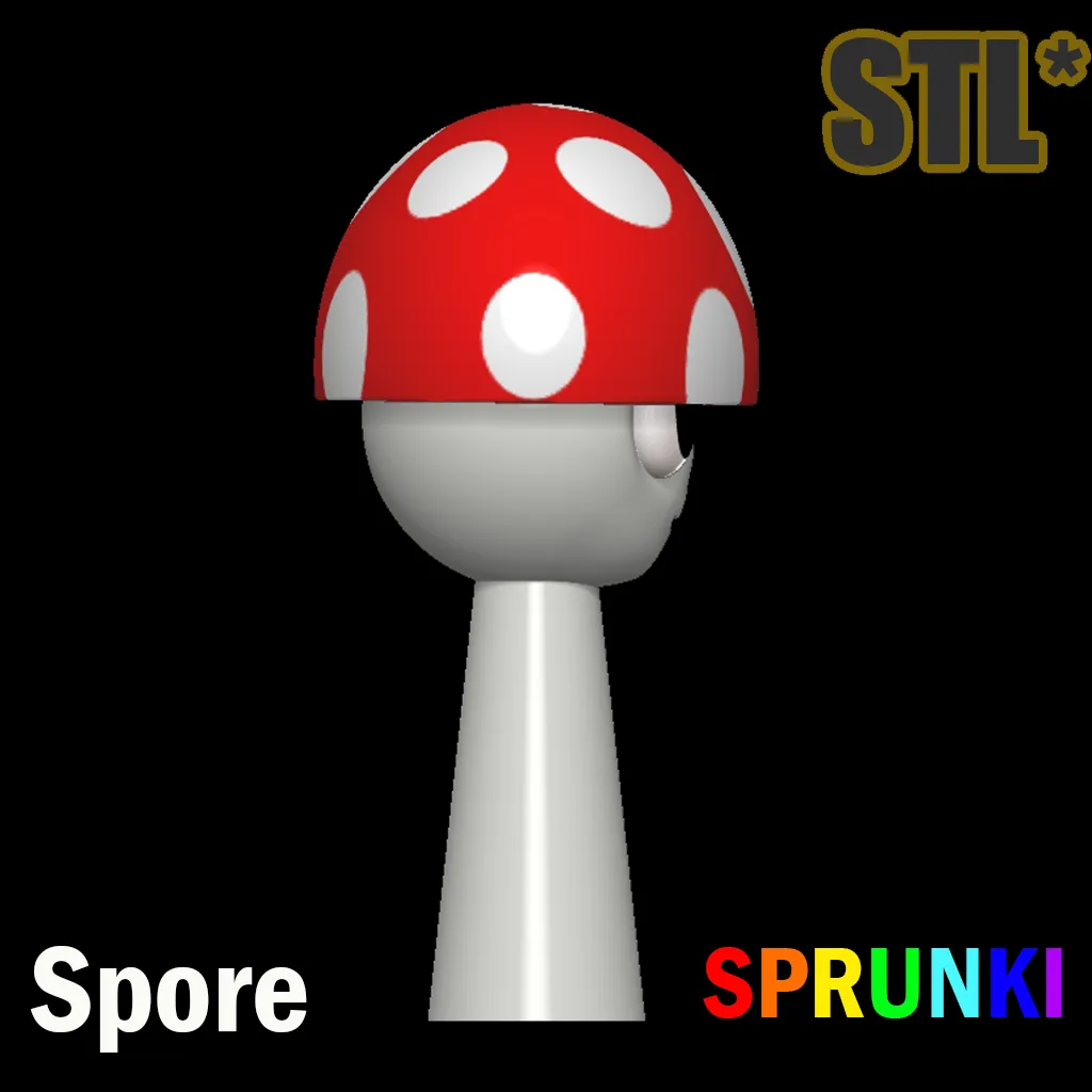3D Sprunki Incredibox Spore yellowish STL 3D Character Fanar