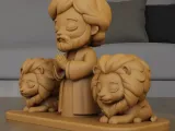 Chibi Daniel in the Lions Den 3D Print STL File-2