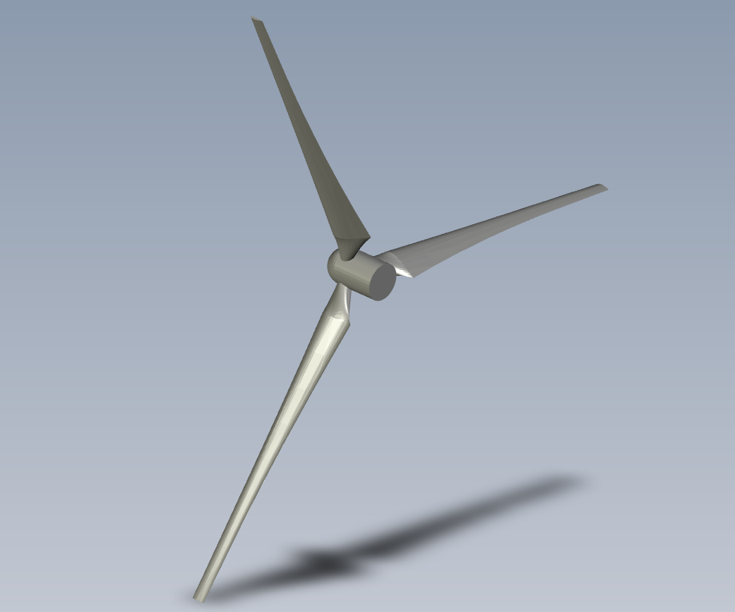 Wind Turbine GE1.5Megawatt Model (Smooth & Shark Denticle) 3D