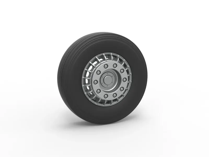 Front wheel of racing semi truck Version 2 Scale 1:25